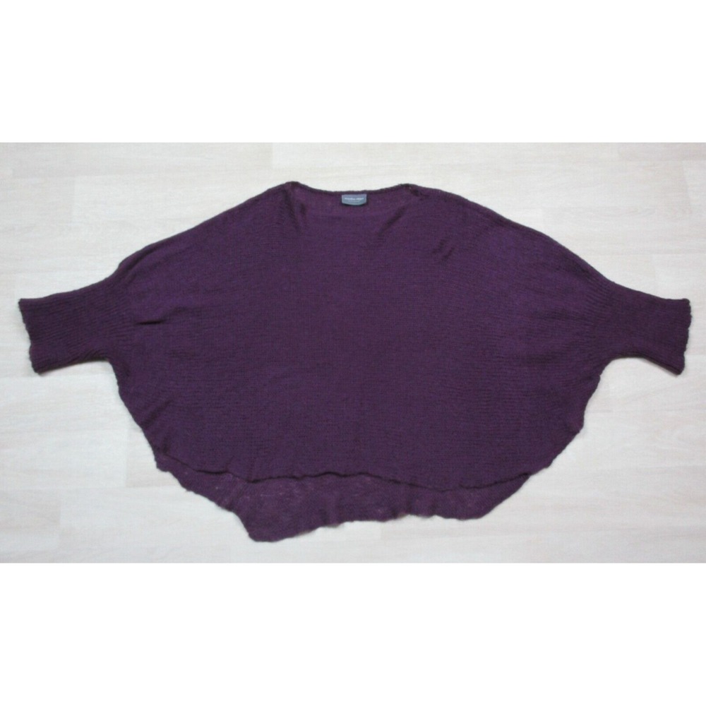 Wooden Ships Slouchy Oversized Shawl Knit Sweater Mohair/Wool In Purple Size S/M